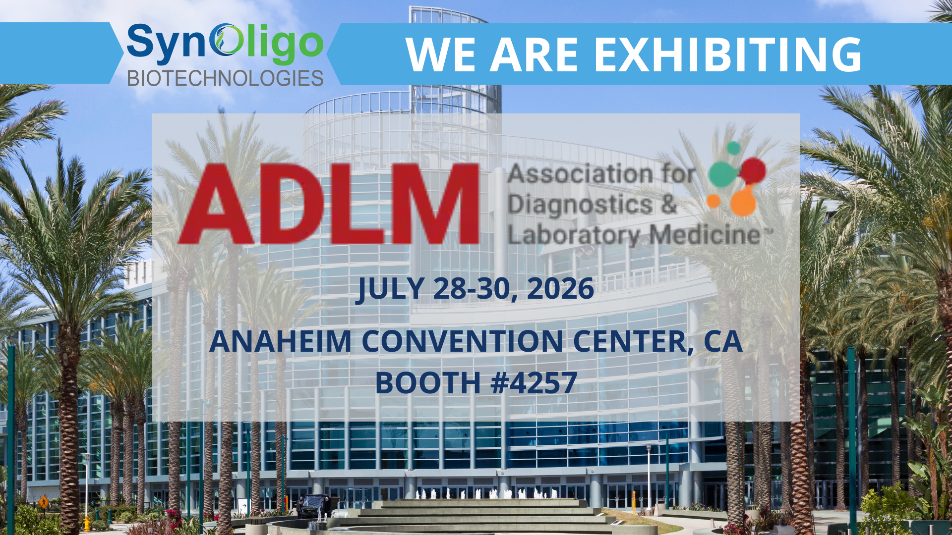 ADLM 2026 July 28to30 Exhibition Anaheim CA